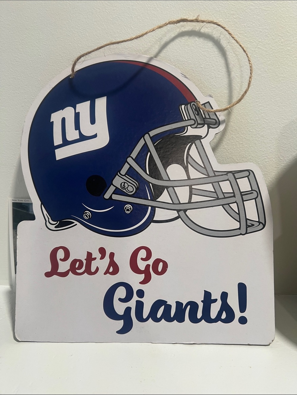 New York Giants Helmet Hanging Sign - Blue & White